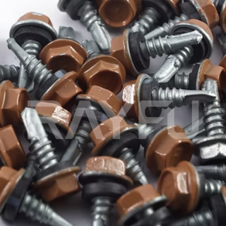 Brown-head-painted-roofing-screws