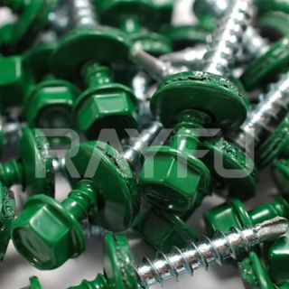 Green-head-painted-roofing-screws